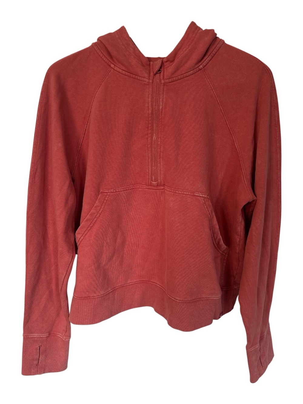 JoyLab Half-Zip Hoodie in coral pink